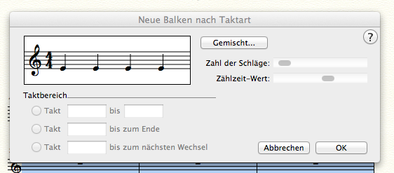 Dialogbox mit Tasten