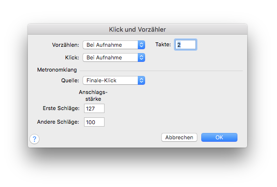 Dialogbox Klick und Vorzähler