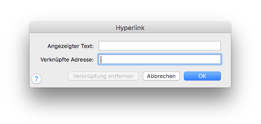 Dialogbox Hyperlink