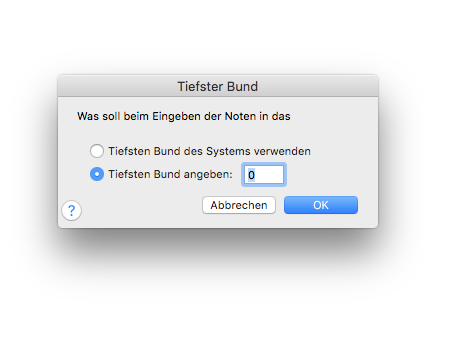 Dialogbox Tiefster Bund