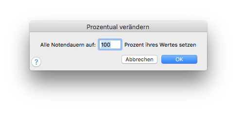 Dialogbox Prozentual verändern – Notendauern