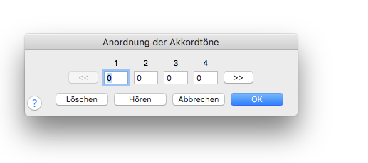 Dialogbox Anordnung der Akkordtöne