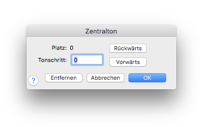 Dialogbox Zentralton