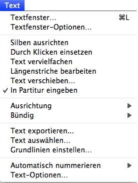Text-Menü