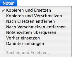 Noten-Menü 