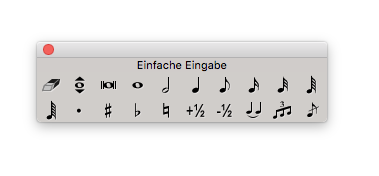 Palette für Einfache Eingabe