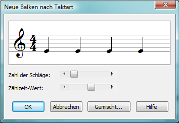 Dialogbox mit Tasten