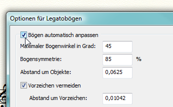 Dialogbox mit Ankreuzfeldern
