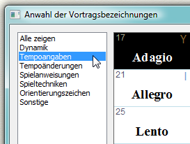 Dialogbox mit Listen
