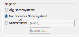 Dialogbox mit Optionsfeldern