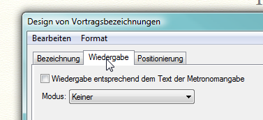 Dialogbox mit Reitern