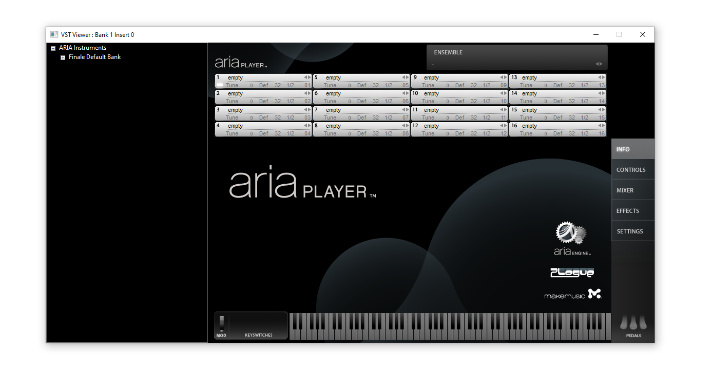 Dialogbox Aria-Player