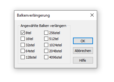 Balkenverlängerung