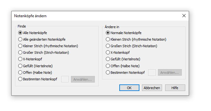 Dialogbox Notenköpfe ändern