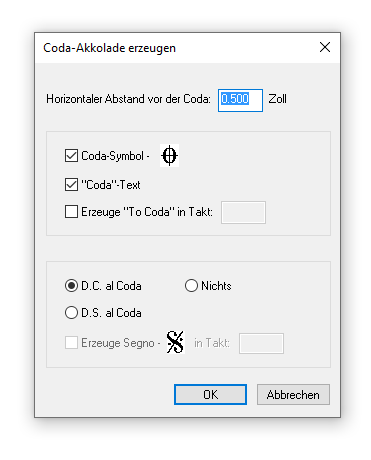 Dialogbox Coda-Akkolade erzeugen (Plug-In)