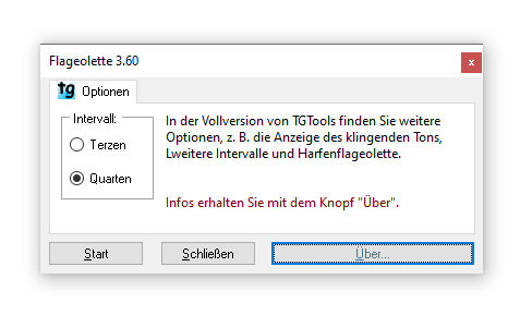 Dialogbox Flageolette