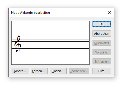 Dialogbox Neue Akkorde bearbeiten