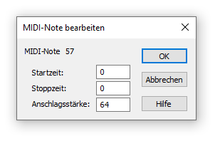 Dialogbox MIDI-Note bearbeiten