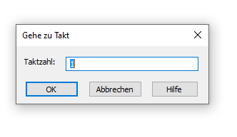 Dialogbox Gehe zu Takt