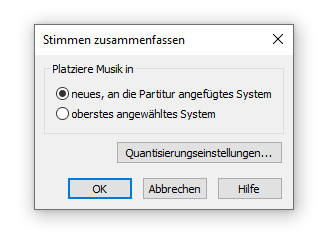 Dialogbox Stimmen zusammenfassen