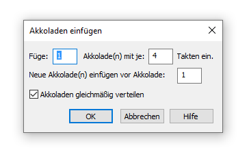 Dialogbox Akkoladen einfügen