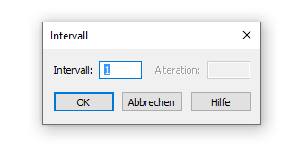 Dialogbox Intervall