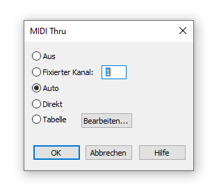 Dialogbox MIDI Thru