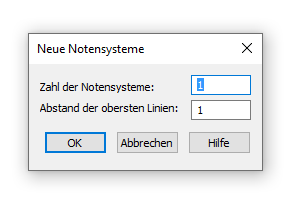 Dialogbox Neue Notensysteme