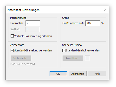 Dialogbox Notenkopf-Einstellungen