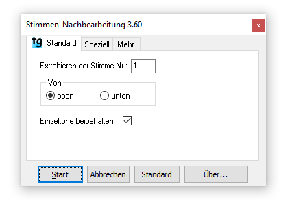 Dialogbox Stimmen-Nachbearbeitung 