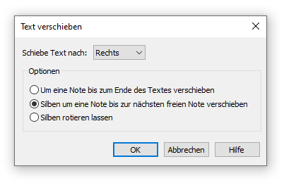 Dialogbox Text verschieben