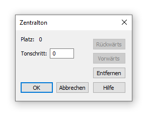 Dialogbox Zentralton