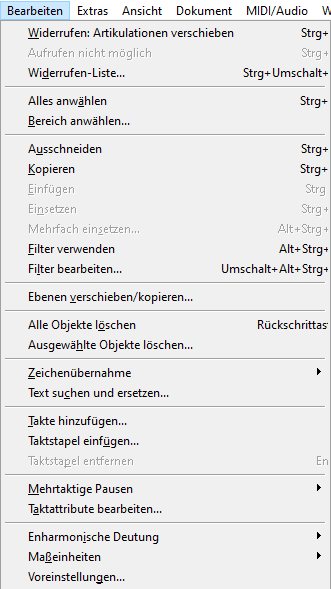 >Bearbeiten (Menü)