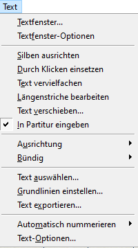 Text-Menü