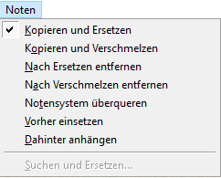 Noten-Menü 