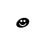 Symbol Gefüllter Notenkopf, glückliches Gesicht