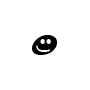Symbol Gefüllter Notenkopf, halblächelndes Gesicht