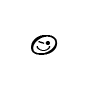 Symbol Offener Notenkopf, zwinkerndes Gesicht
