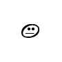 Symbol Offener Notenkopf, ausdrucksloses Gesicht