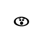 Symbol Ganze Note, überraschtes Gesicht