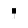 Symbol Große Trommel harter Schlägel aufwärts