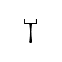 Symbol Leder/Röhrenglocken-Hammer aufwärts