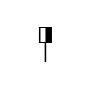 Symbol Große Trommel mittlerer Schlägel aufwärts