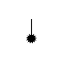 Symbol Harter Garnschlägel abwärts
