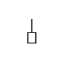 Symbol Große Trommel weicher Schlägel abwärts
