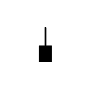 Symbol Große Trommel harter Schlägel abwärts