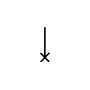 Symbol Metall-Schlägel abwärts