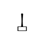 Symbol Leder/Röhrenglocken-Hammer abwärts