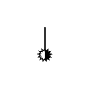 Symbol Mittlerer Garnschlägel abwärts