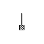 Symbol Pauke Holz-Schlägel abwärts